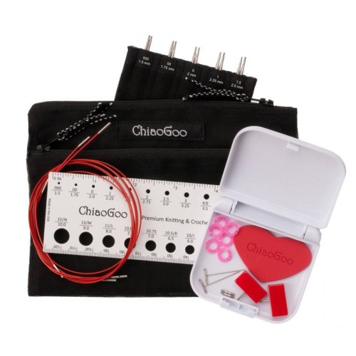Набір знімних сталевих спиць ChiaoGoo Twist Red Lace - Mini, 13 см
