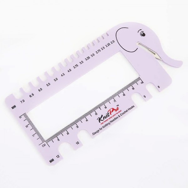 Шкала розмірів для спиць KnitPro з різаком, бузкова