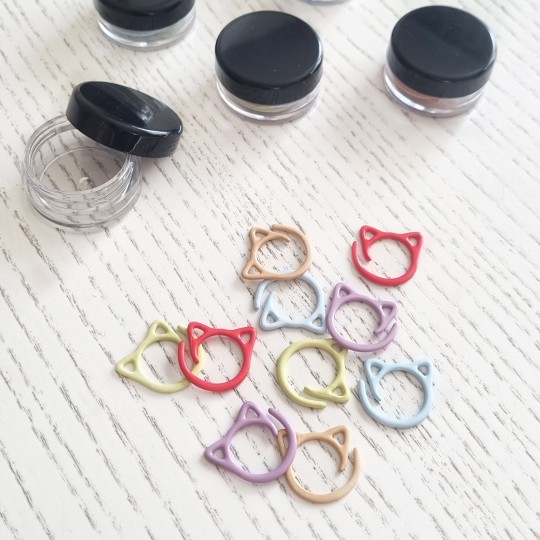 Маркеры петель для вязания Котики, 10 шт