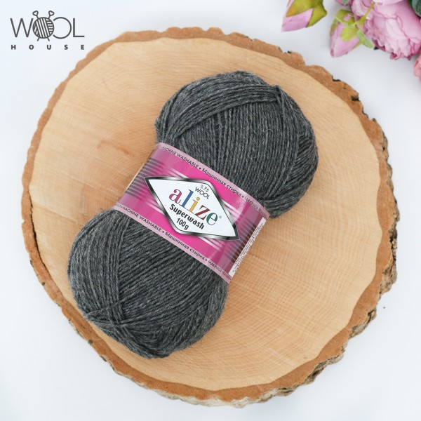 Alize Superwash Comfort Socks, темно-сірий 182