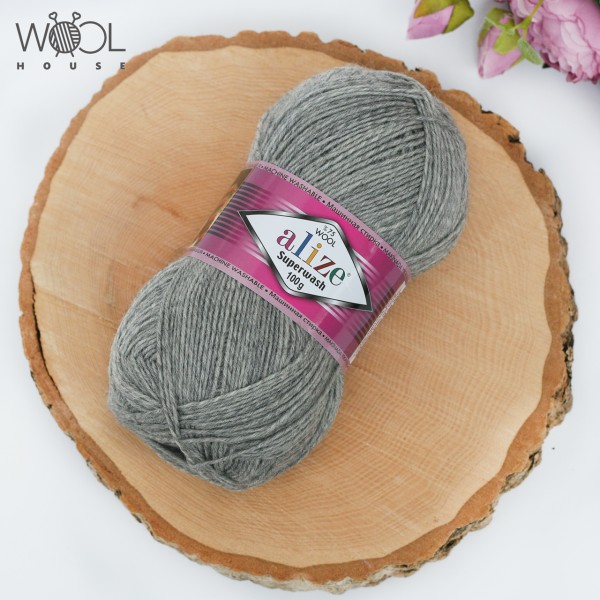 Alize Superwash Comfort Socks, сірий меланж 21