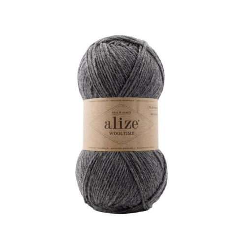 Alize Wooltime, темно-сірий меланж 182