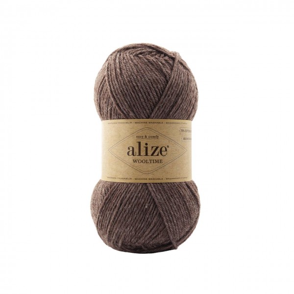 Alize Wooltime, коричневый меланж 240