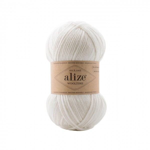 Alize Wooltime, белый 55