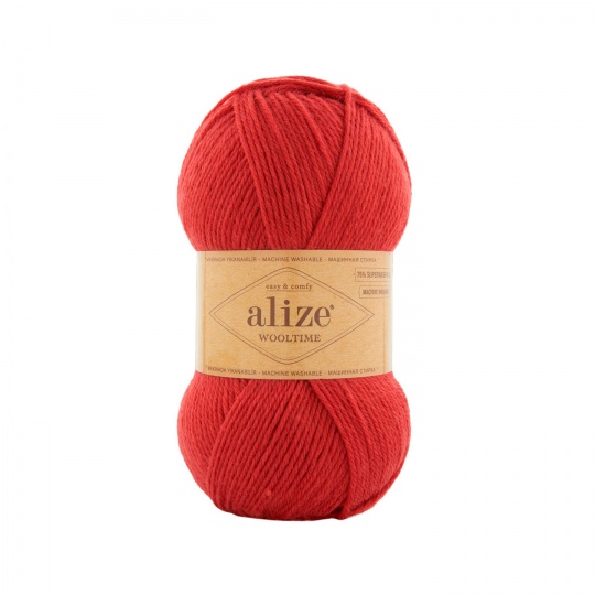 Alize Wooltime, красный 56
