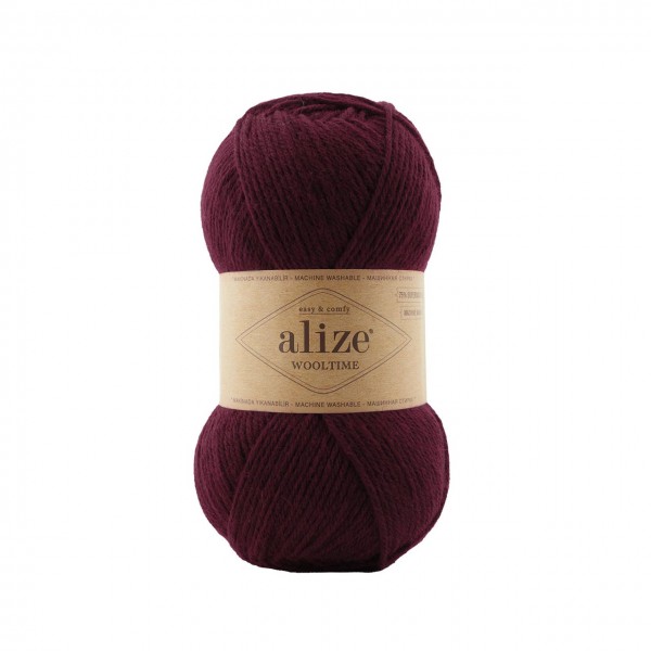 Alize Wooltime, темно-бордовый 578