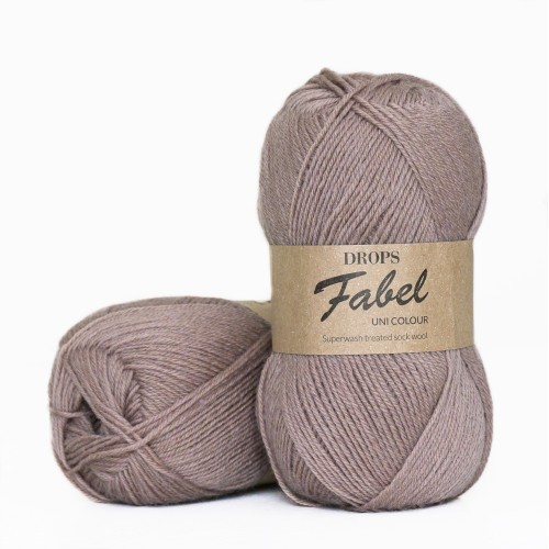 Drops Fabel - Uni print, 101 Beige