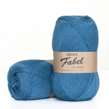Drops Fabel - Uni print, 103 grey blue