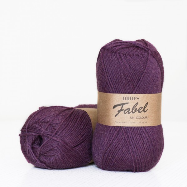 Drops Fabel - Uni print, 104 Purple