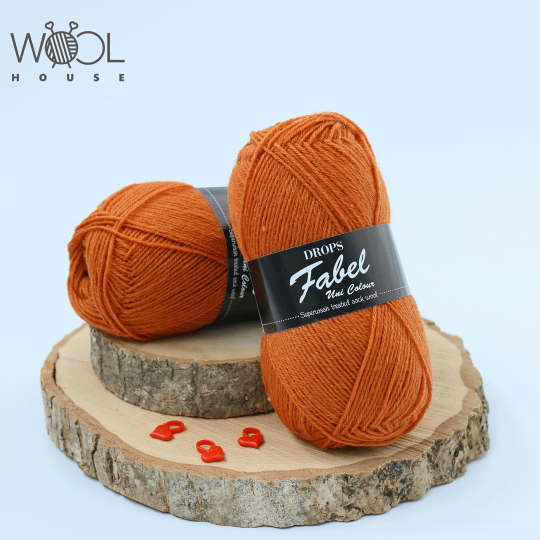 Drops Fabel - Uni print, 110 rust