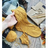 Drops Fabel - Uni print, 111 mustard
