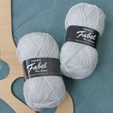 Drops Fabel - Uni print, 114 light pearl grey