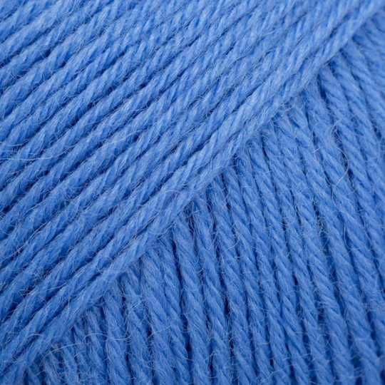 Drops Fabel - Uni print, 116 cornflower blue