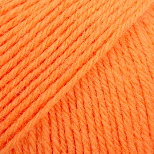 Drops Fabel - Uni print, 119 electric orange