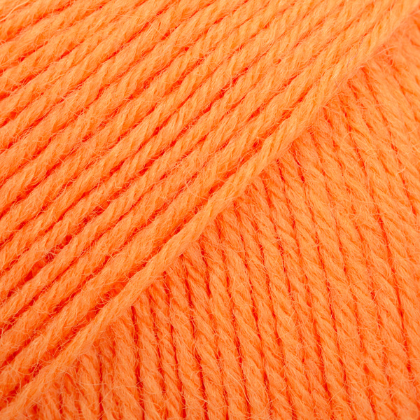 Drops Fabel - Uni print, 119 electric orange