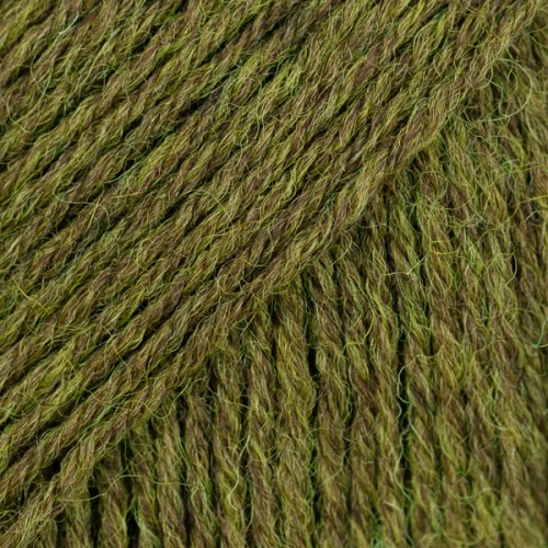 Drops Fabel - Uni print, 122 dark olive