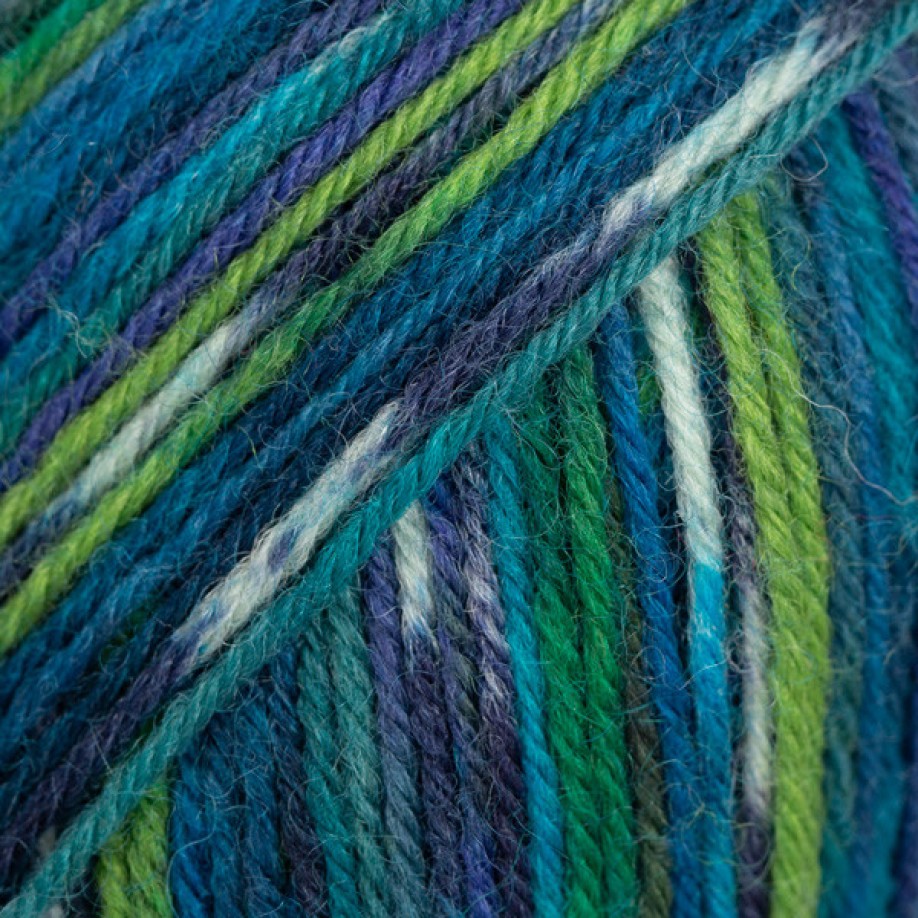 Drops Fabel - Print, 677 Green/turquoise