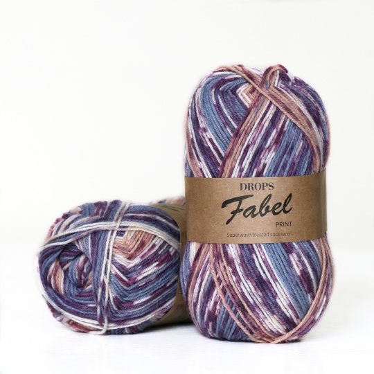 Drops Fabel, 904 - Print - Lavendel
