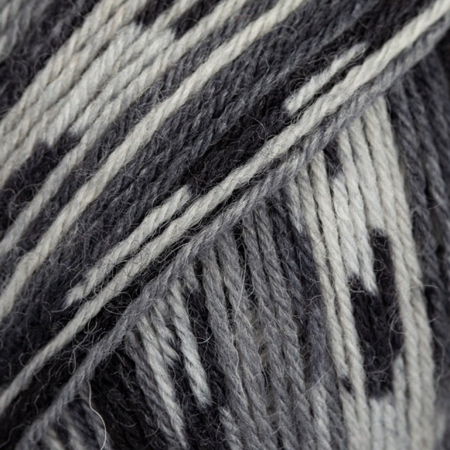Drops Fabel - Print, 905 Salt and pepper