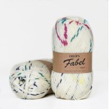 Drops Fabel, 925 - Print - Berry Cream