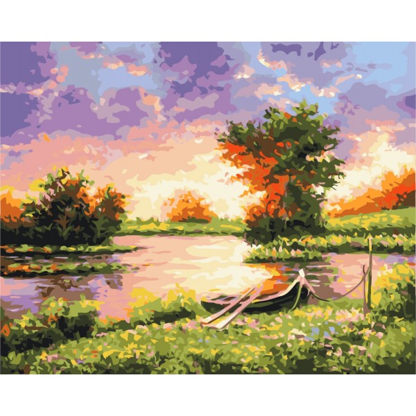 Картина за номерами Захід на озері BS9923