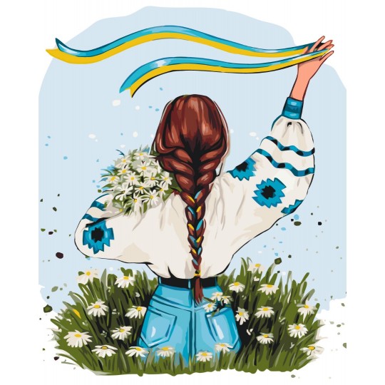 Преміум картина за номерами Україна у квітах ©Alla Berezovska