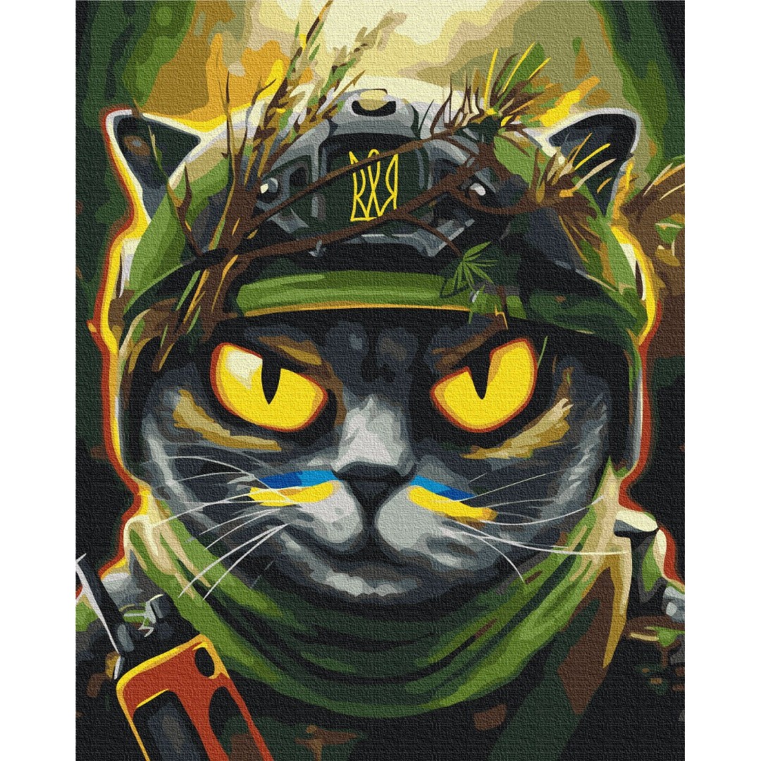 Картина за номерами Котик розвідник ©Маріанна Пащук BS53311
