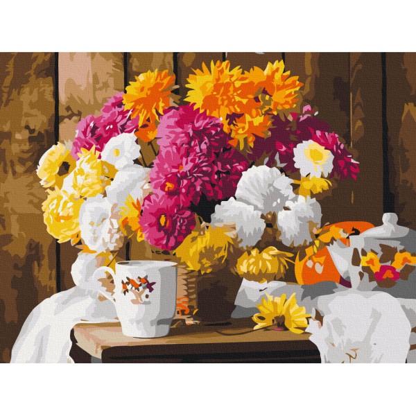Картина по номерам Осеннее чаепитие RBS52749