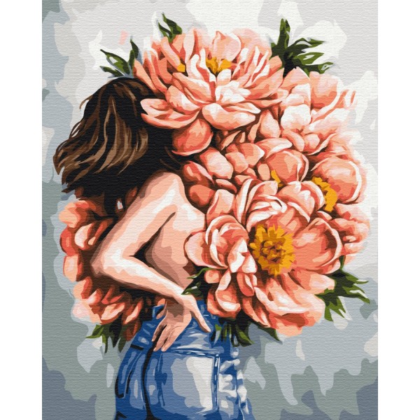 Картина по номерам Пионы женственности @Дарья Михайлишина BS53301