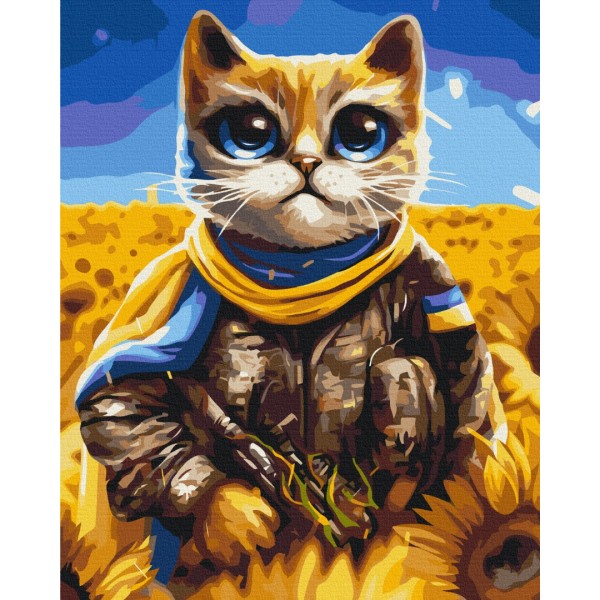 Картина за номерами Котик Герой© Маріанна Пащук BS53463