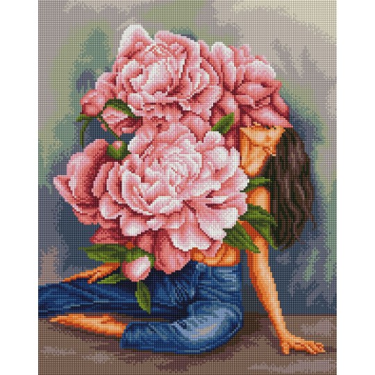 Алмазна мозаїка Вир піонів @Дар'я Михайлишина DBS1064