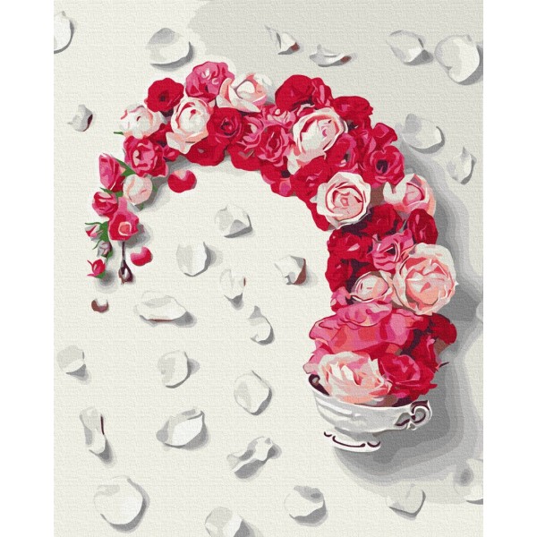 Картина за номерами Трояндовий чай ©Halyna Vitiuk BS53595