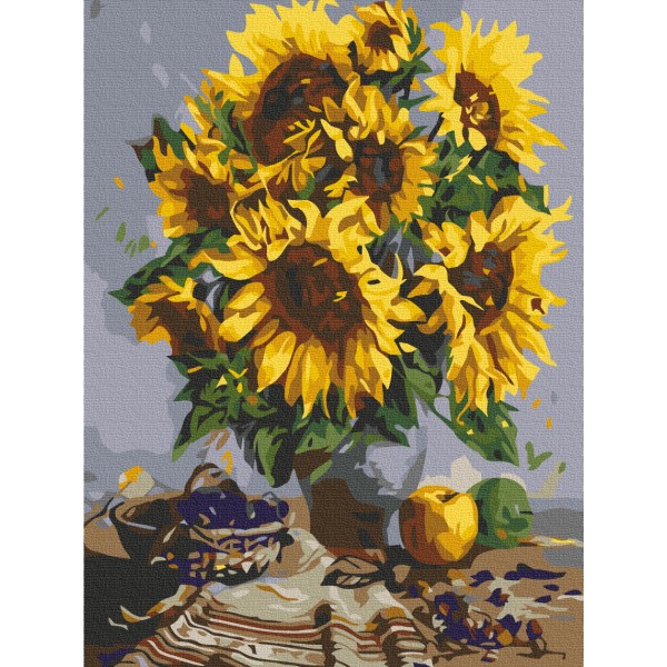 Картина за номерами Натюрморт з букетом соняшників RBS51955