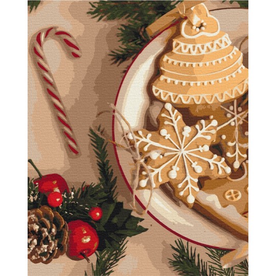 Картина за номерами Бабусине печиво на Різдво BS52505L