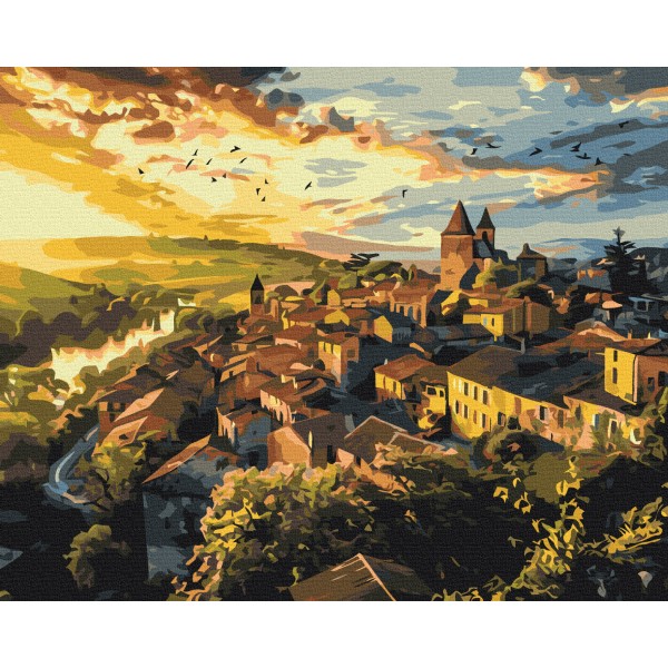 Картина за номерами Птахи над шпилями BS53966