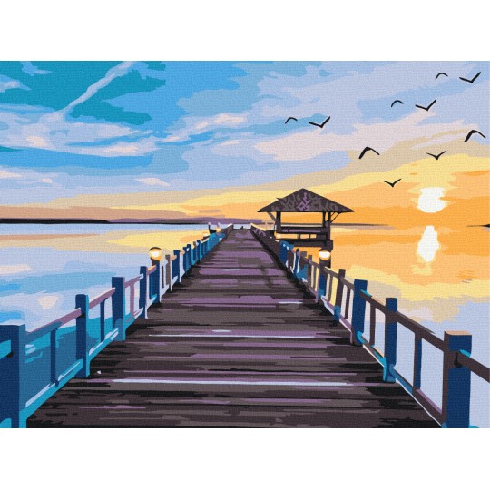 Міст на заході сонця