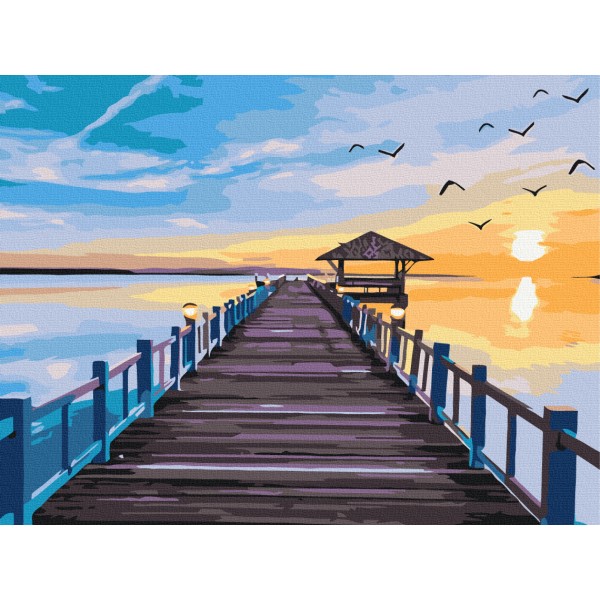 Міст на заході сонця