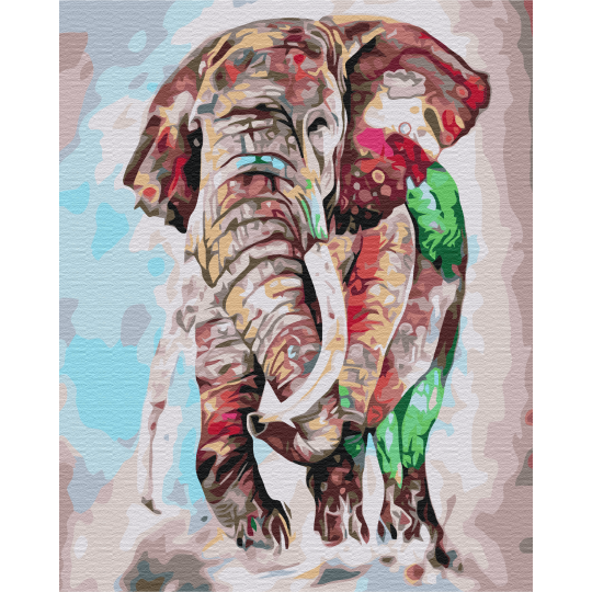 Картина за номерами Веселковий слон BS52169