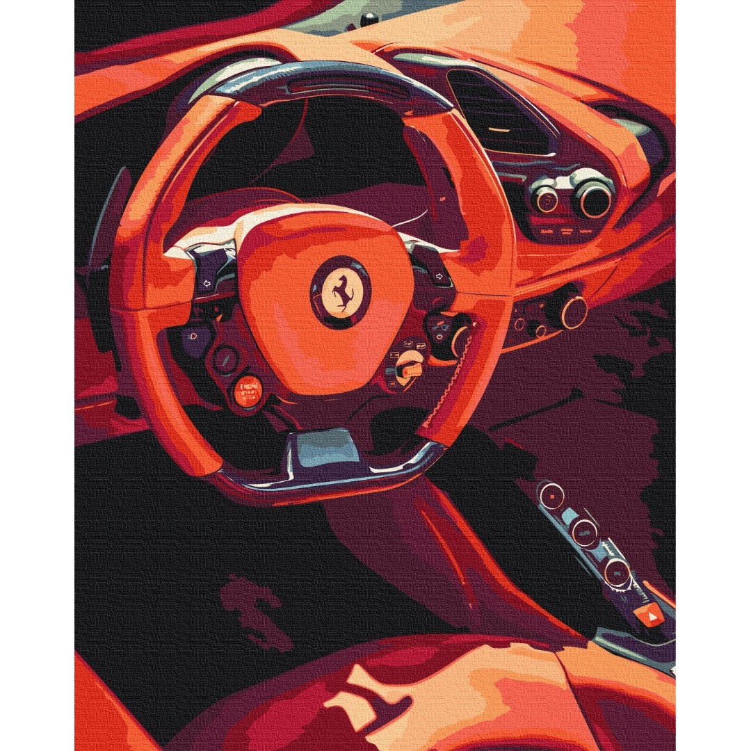 Картина за номерами За кермом Ferrari BS52464