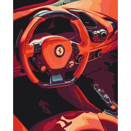 Картина за номерами За кермом Ferrari BS52464