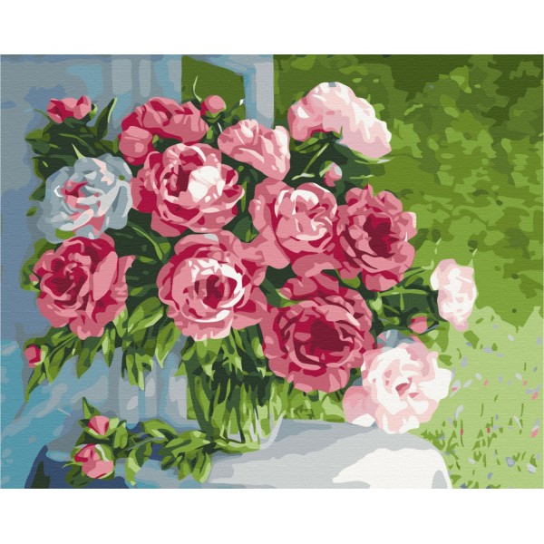 Картина по номерам Домашние пионы BS51651