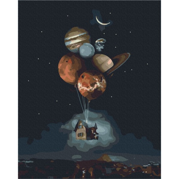 Картина за номерами Дім в стратосфері BS41119