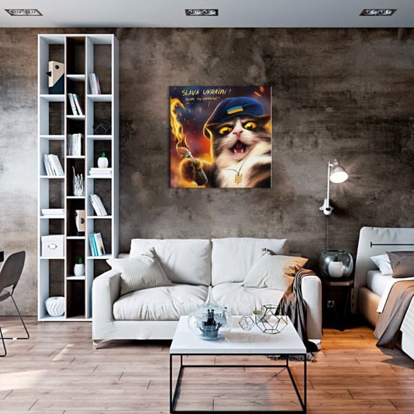 Картина на холсте Котик повстанец ©Марианна Пащук