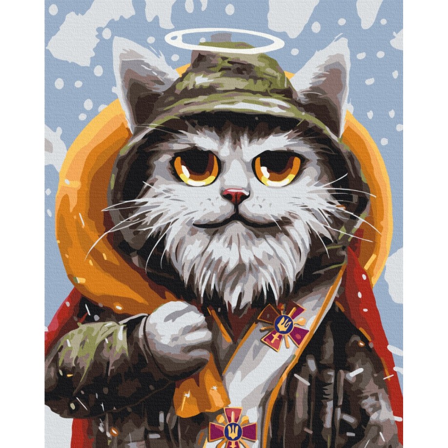 Картина за номерами Котик святий Миколай ©Маріанна Пащук BS53442