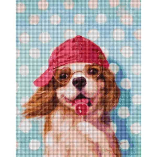 Алмазна мозаїка Песик з льодяником ©Lucia Heffernan DBS1229