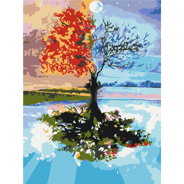Картина за номерами Дерево сезонів RBS27746