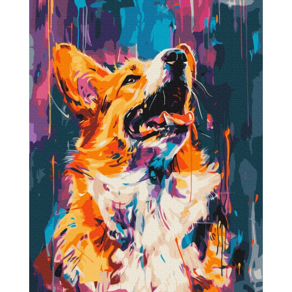 Картина за номерами Барвистий коргі BS53927
