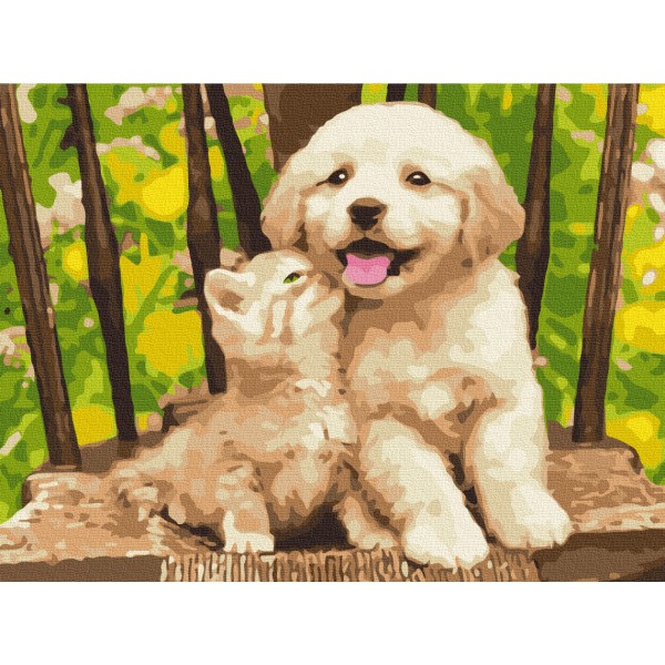 Картина за номерами Маленькі друзі RBS39280