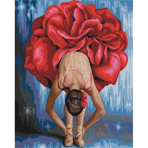 Картина по номерам Цветочная балерина BS22465