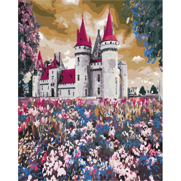 Картина за номерами Замок в польових квітах BS3289
